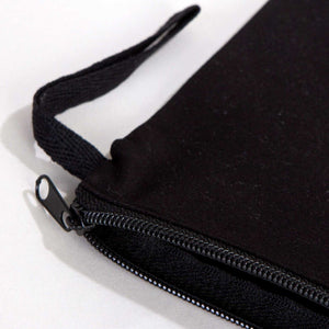 Custom Black Cotton Clutch Pouch – 10" × 7" (25 × 18 cm) - Pamusan.com