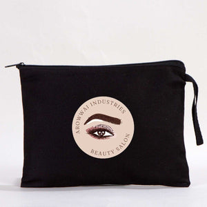 Custom Black Cotton Clutch Pouch – 10" × 7" (25 × 18 cm) - Pamusan.com