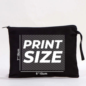 Custom Black Cotton Clutch Pouch – 10" × 7" (25 × 18 cm) - Pamusan.com
