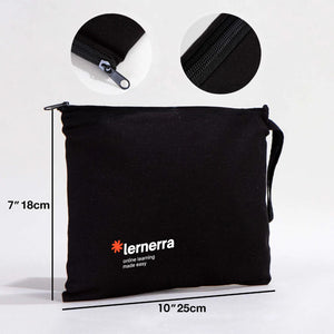 Custom Black Cotton Clutch Pouch – 10" × 7" (25 × 18 cm) - Pamusan.com