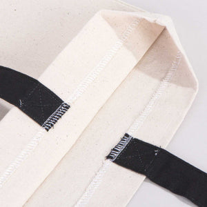 Custom Canvas Beach Tote Bag with Black Handles – 19" × 16" × 4" (48 × 41 × 10 cm) – 10 oz Cotton - Pamusan.com