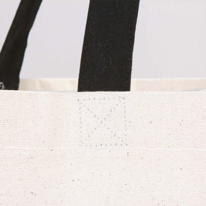 Custom Canvas Beach Tote Bag with Black Handles – 19" × 16" × 4" (48 × 41 × 10 cm) – 10 oz Cotton - Pamusan.com