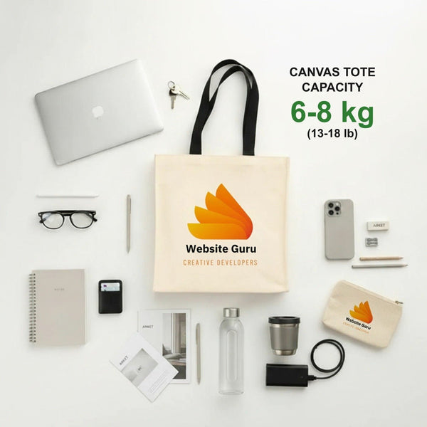 Custom Canvas Tote Bag – Large Printed 14.5"x14.5"x5.5" (37x37x14 cm) - Pamusan.com