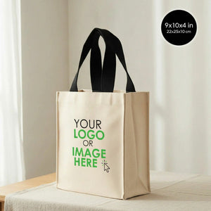 Custom Canvas Tote Bag – Small Printed 9"x10"x4" (22x25x10 cm) - Pamusan.com