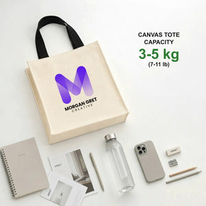 Custom Canvas Tote Bag – Small Printed 9"x10"x4" (22x25x10 cm) - Pamusan.com