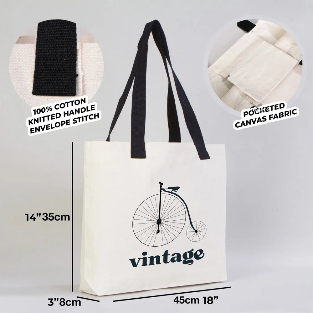 Custom Canvas Tote Bag with Logo – 18"W x 14"H x 3"L | Wholesale Promotional Bags - Pamusan.com