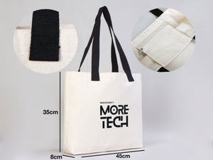 Custom Canvas Tote Bag with Logo – 18"W x 14"H x 3"L | Wholesale Promotional Bags - Pamusan.com