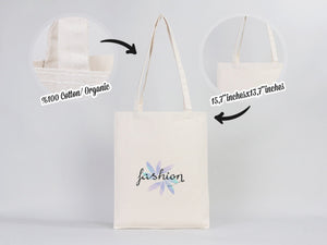 Custom Canvas Tote Bags Bulk – 14"x16" Natural Color with Logo Printing | Wholesale Cotton Totes - Pamusan.com