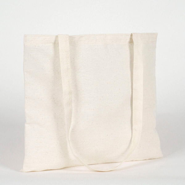 Custom Cotton Shoulder Tote Bag – 14" × 12" (35 × 30 cm) – Natural 4 oz - Pamusan.com