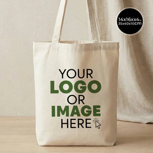 Custom Cotton Tote Bag 14 × 16 × 4 in (35 × 40 × 10 cm), 4 oz – Gusseted - Pamusan.com