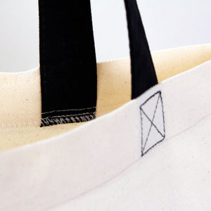 Custom Cotton Tote Bag – 16" × 14" (40 × 35 cm) – Black Handles - Pamusan.com