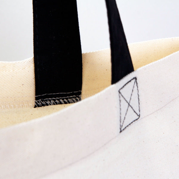 Custom Cotton Tote Bag – 16" × 14" (40 × 35 cm) – Black Handles - Pamusan.com