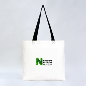 Custom Cotton Tote Bag – 16" × 14" (40 × 35 cm) – Black Handles - Pamusan.com