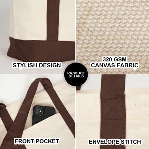 Product details – stylish design, 320 GSM canvas fabric, front pocket, envelope stitch - Pamusan.com