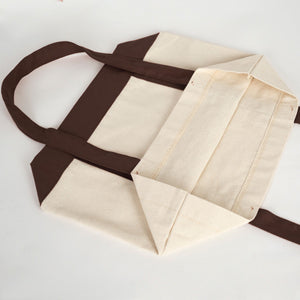 Folded open canvas tote bag showing the interior - Pamusan.com