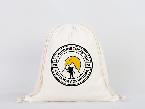 Custom Drawstring Bags - Material: 5oz Canvas, Personalized Eco - Friendly Backpacks, Logo - Printed Cotton, Personalized Cotton Pack - Pamusan.com