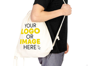 Custom Drawstring Bags - Material: 5oz Canvas, Personalized Eco - Friendly Backpacks, Logo - Printed Cotton, Personalized Cotton Pack - Pamusan.com