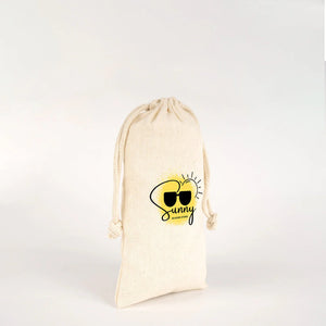 Custom Drawstring Pouch – Printed Natural Cotton Muslin Favor Bag 4"x8" (10x20 cm) - Pamusan.com