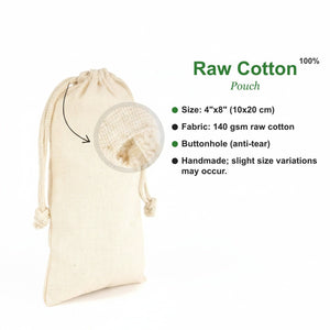 Custom Drawstring Pouch – Printed Natural Cotton Muslin Favor Bag 4"x8" (10x20 cm) - Pamusan.com