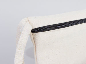 Custom Fabric Pencil Case – 8"x4" White Cotton Zippered Pouch | School & Cosmetic Bag - Pamusan.com