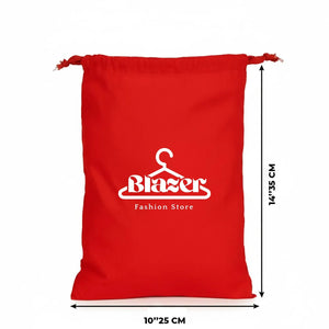 Custom Fabric Pouch Red - 10" x 14"(25 cm x 35 cm) - 4 oz - Pamusan.com