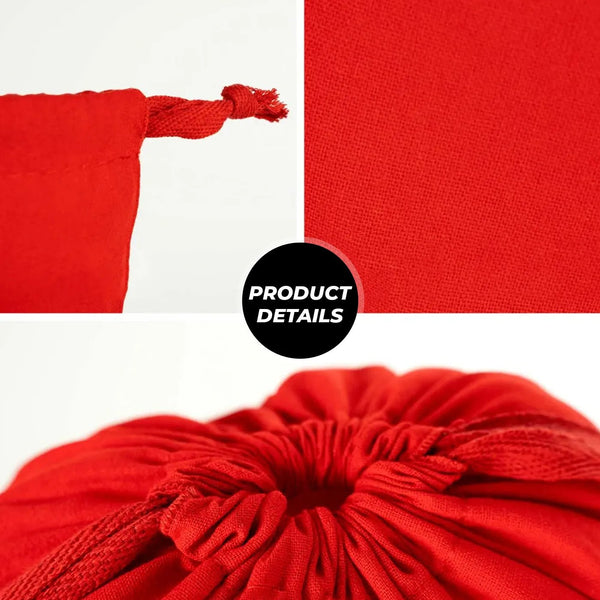 Custom Fabric Pouch Red - 10" x 14"(25 cm x 35 cm) - 4 oz - Pamusan.com
