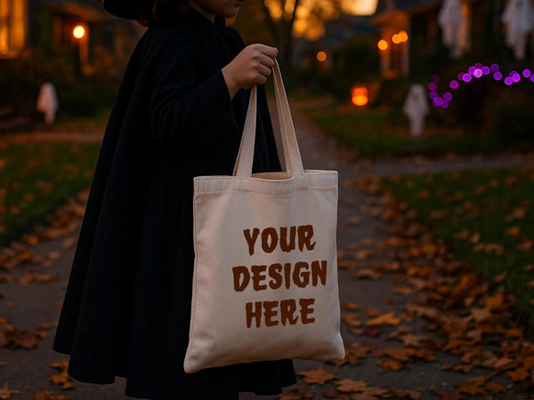 Custom Halloween Bags – Personalized Trick or Treat Cotton Tote for Kids & Adults - Pamusan.com