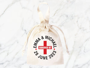 Custom Hangover Kits with Your Name & 27 Designs - Bachelorette Party 6"W x 8"H (15.5 cm x 20 cm) Recovery Bags, Survival Kits - Pamusan.com