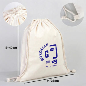 Custom Laminated Cotton Drawstring Backpack 14×16 in (35×40 cm) – 4 oz - Pamusan.com