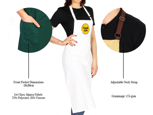Custom Logo Apron – Personalized Kitchen Aprons for Chefs, Bakers & Home Cooks — print detail | Pamusan
