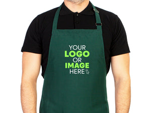 Custom Logo Apron – Personalized Kitchen Aprons for Chefs, Bakers & Home Cooks — print detail | Pamusan