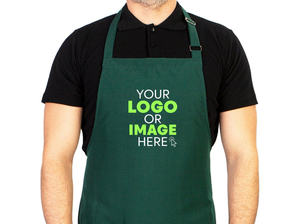Custom Logo Apron – Personalized Kitchen Aprons for Chefs, Bakers & Home Cooks — print detail | Pamusan