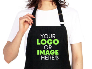 Custom Logo Apron – Personalized Kitchen Aprons for Chefs, Bakers & Home Cooks — print detail | Pamusan