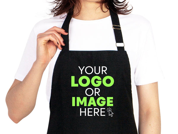 Custom Logo Apron – Personalized Kitchen Aprons for Chefs, Bakers & Home Cooks — print detail | Pamusan