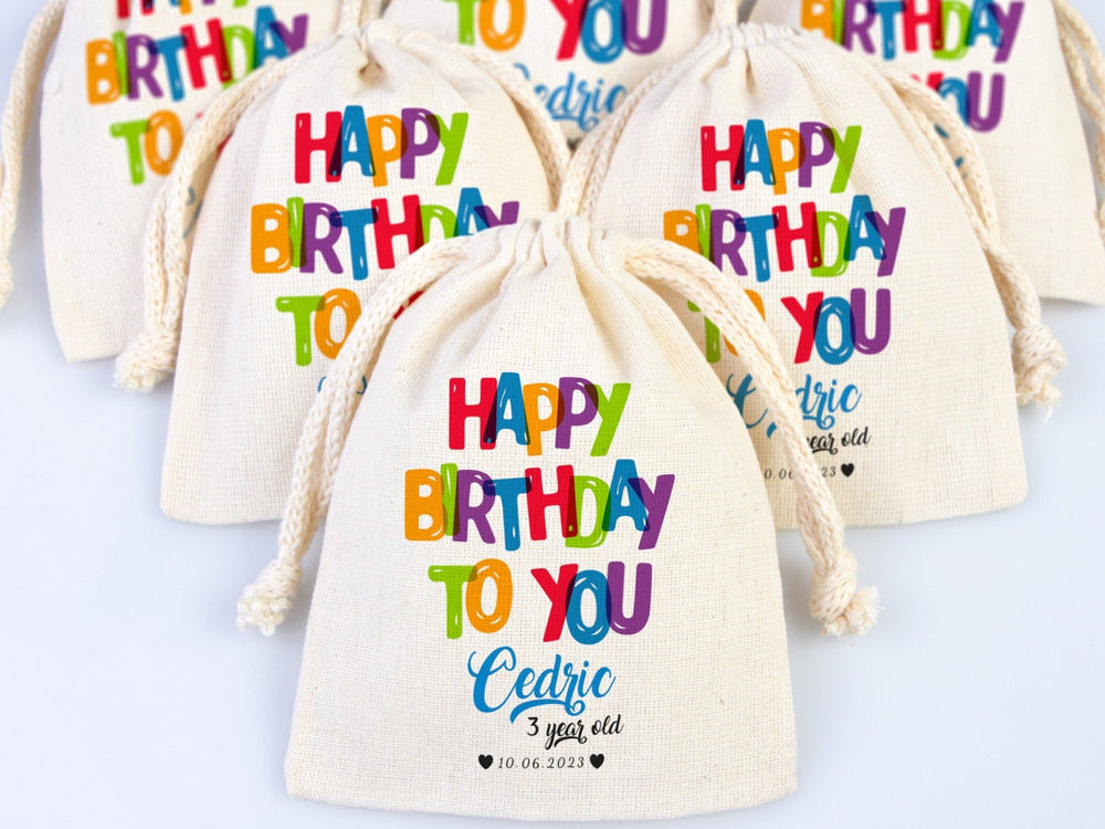 Birthday Goodie Bags – Custom Logo Printed Personalized Party Favor Bags for Kids’ Birthdays & Happy | Pamusan
