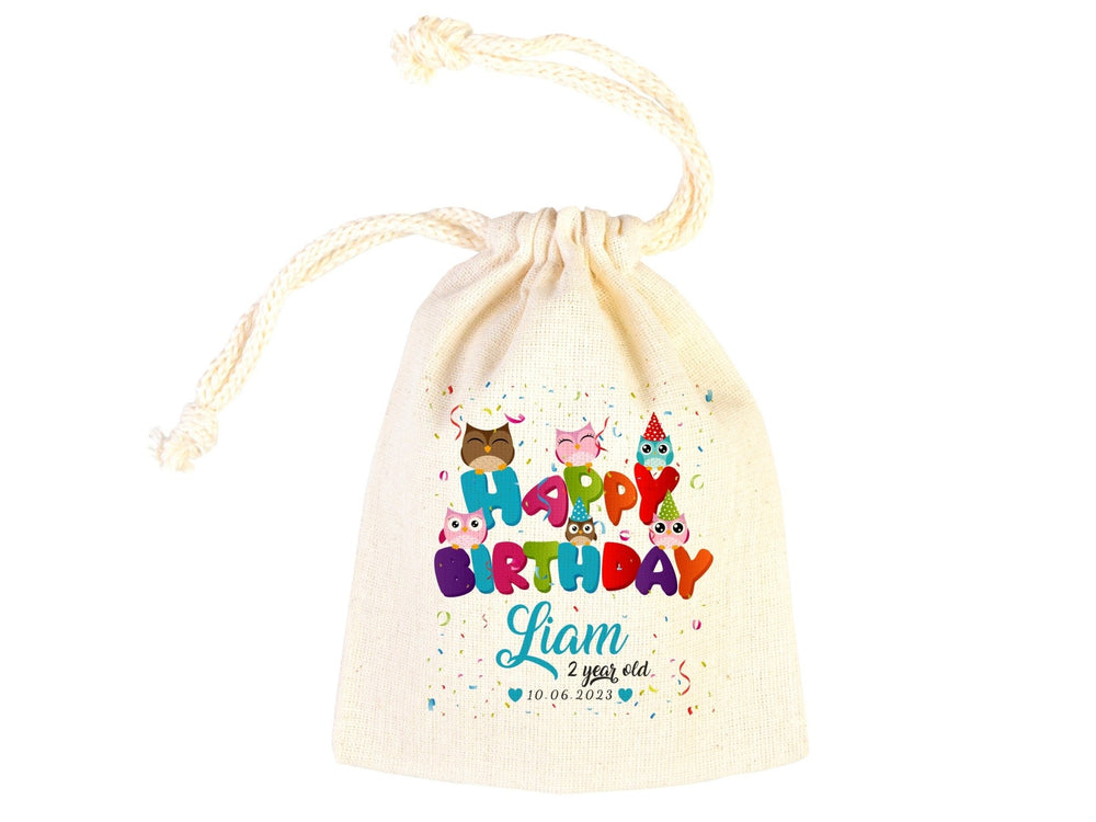 Custom Name, Happy Birthday Gİft Bags, Party Bags for first birthday, Personalized Bags - Custom Goodie Bags - Happy For Kids - Pamusan.com