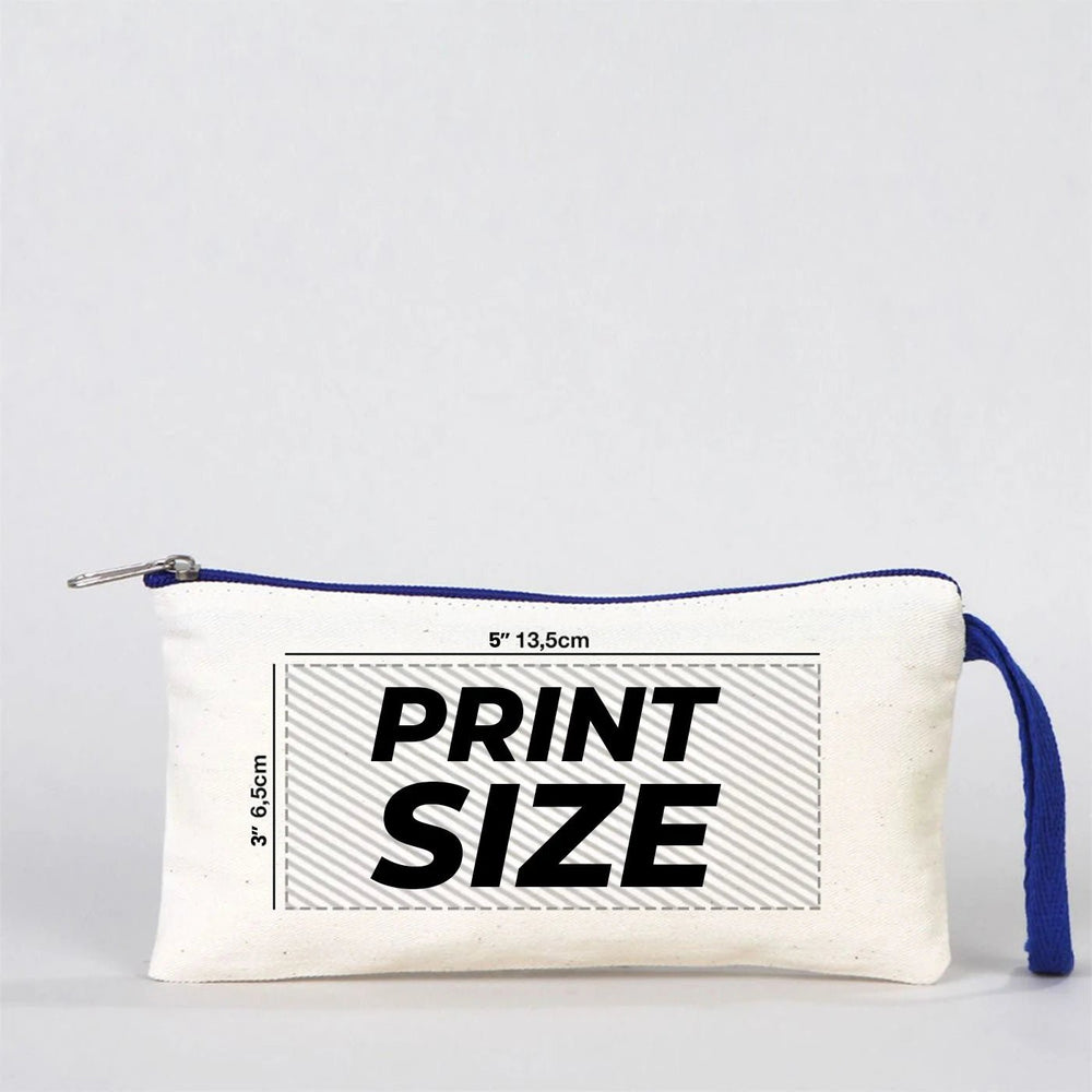 Custom Pencil Case 8" × 4" (21 × 10 cm) 6 oz – Saxe Blue Zipper - Pamusan.com