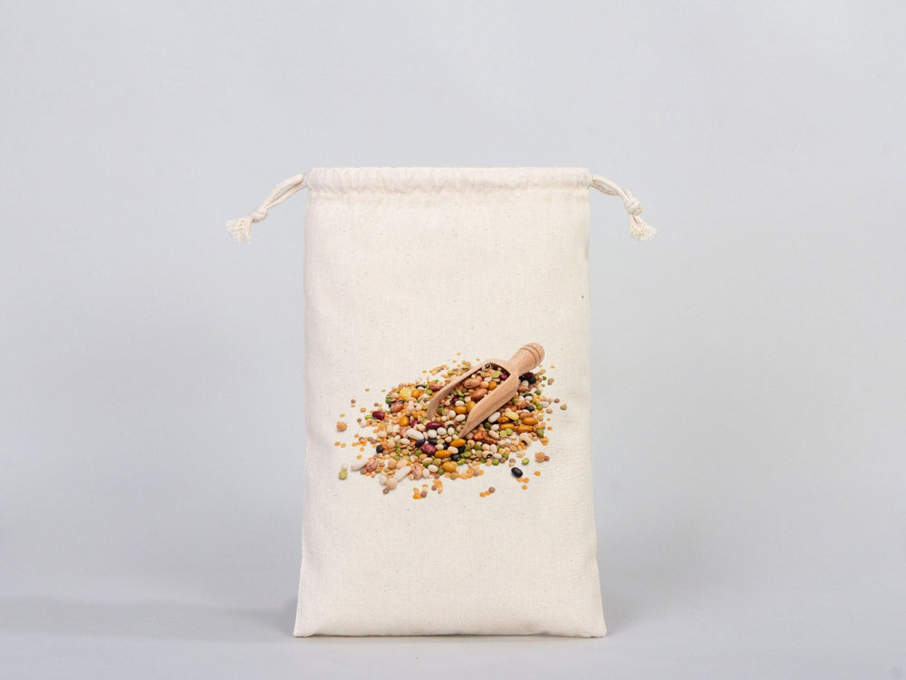Custom Logo Pouch 8x12" | Personalized Organic Cotton Favor Bag | Pamusan