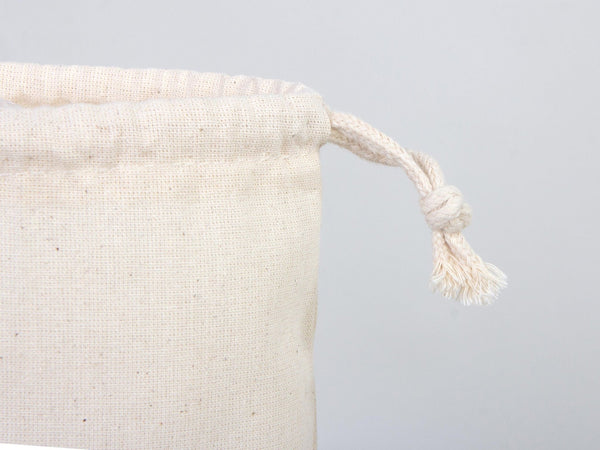 Custom Logo Pouch 8x12" | Personalized Organic Cotton Favor Bag — logo detail | Pamusan