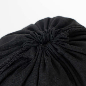 Custom Printed Black Cotton Drawstring Pouch – 12" × 16" – 4 oz - Pamusan.com