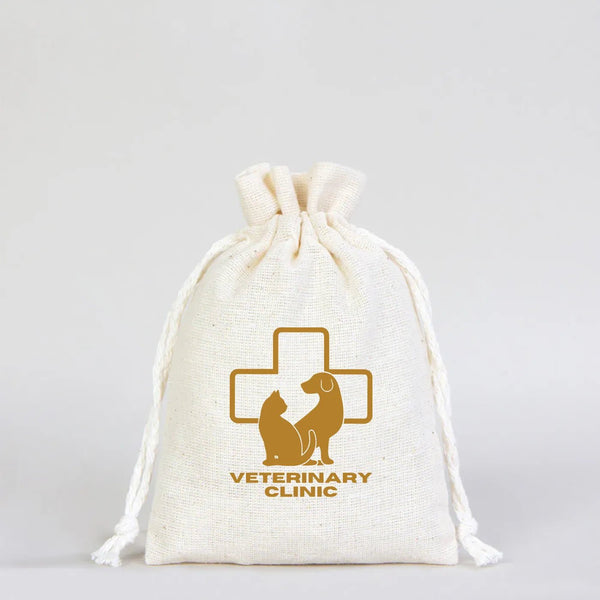 Custom Printed Cotton Drawstring Pouch – Natural Color, 4" × 6" (10 × 14.5 cm), 4 oz - Pamusan.com