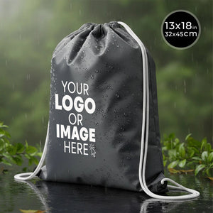 Custom Printed Impertex Drawstring Backpack 13×18 in (32×45 cm) – Anthracite - Pamusan.com