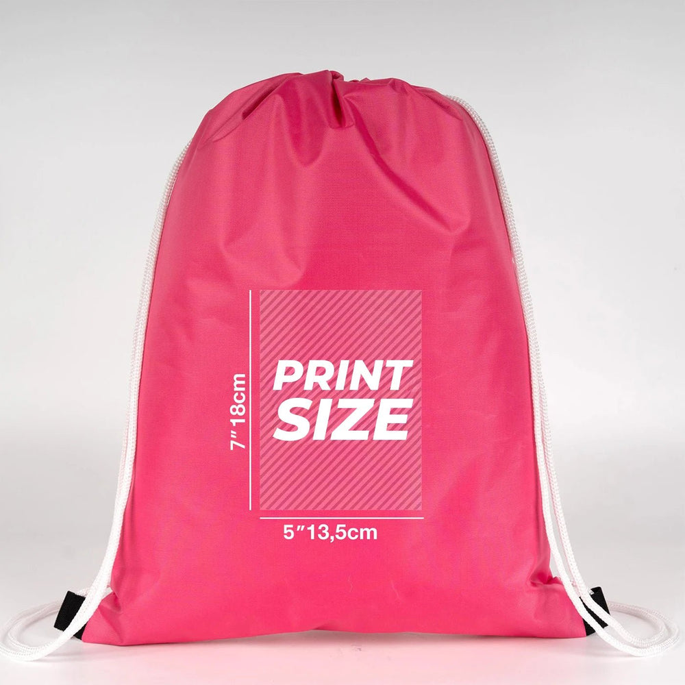 Custom Printed Impertex Drawstring Backpack 13×18 in (32×45 cm) – Fuchsia - Pamusan.com