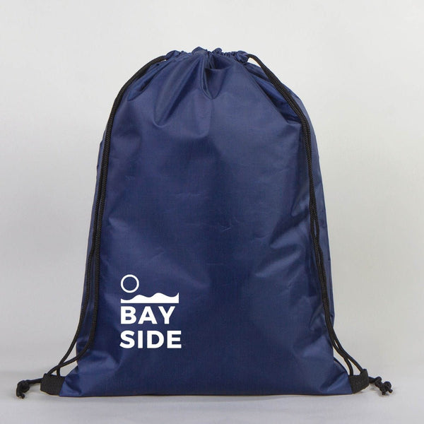 Custom Printed Impertex Drawstring Backpack 13×18 in (32×45 cm) – Navy Blue - Pamusan.com