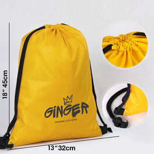 Custom Printed Impertex Drawstring Backpack 13×18 in (32×45 cm) – Yellow - Pamusan.com
