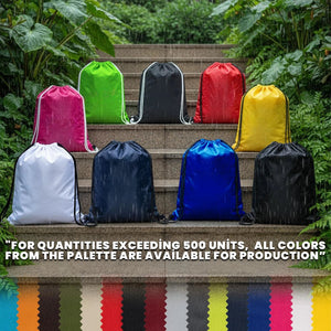 Custom Printed Impertex Drawstring Backpack 13×18 in (32×45 cm) – Yellow - Pamusan.com