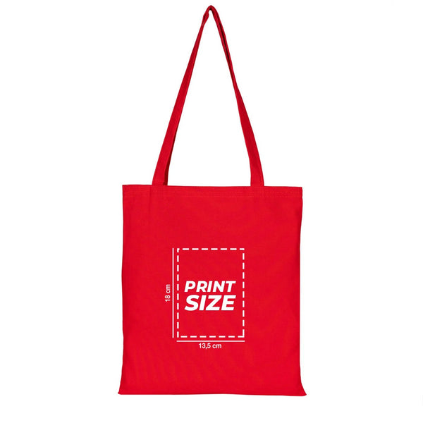 Custom Red Canvas Tote Bag - 300 gsm Premium Cotton (14" x 16") - Pamusan.com