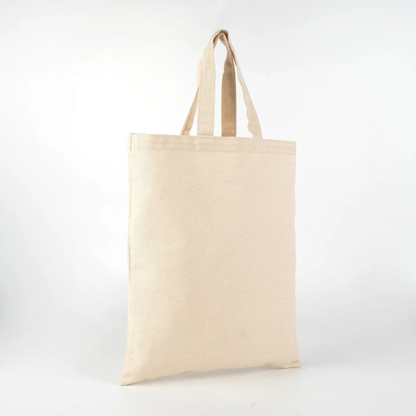 Custom Short Handle Tote Bag 12"x14" With Logo – 6 oz Gabardine Fabric - Pamusan.com