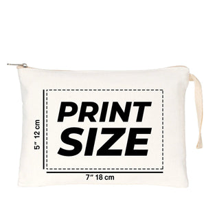 Custom Sublimation Printed Laminated Cotton Clutch Pouch – 10" × 7" (25 × 18 cm) - Pamusan.com