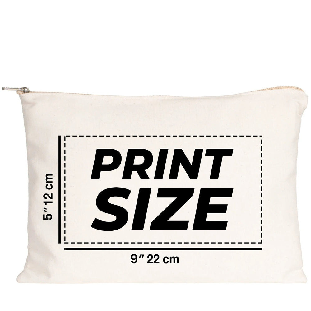 Custom Sublimation Printed Laminated Cotton Clutch Pouch – 12" × 8" (30 × 21 cm) - Pamusan.com